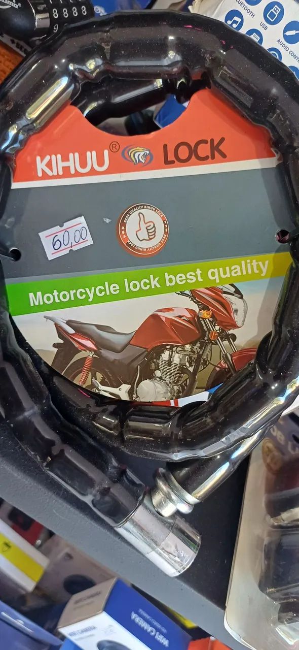 Tranca de Segurança para Motocicleta KIHUU - Melhor Qualidade
