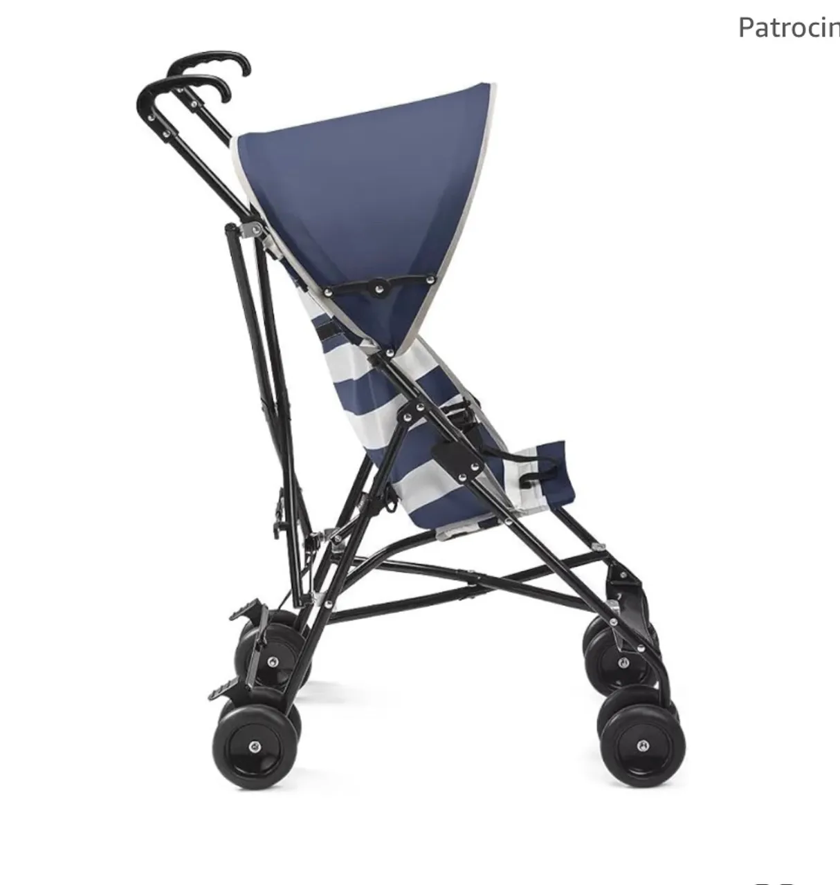 Carrinho de Bebê Azul Listrado