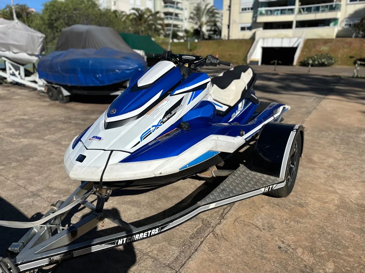 Jet Ski Yamaha FX Cruiser SVHO - Azul e Branco - Foto 4