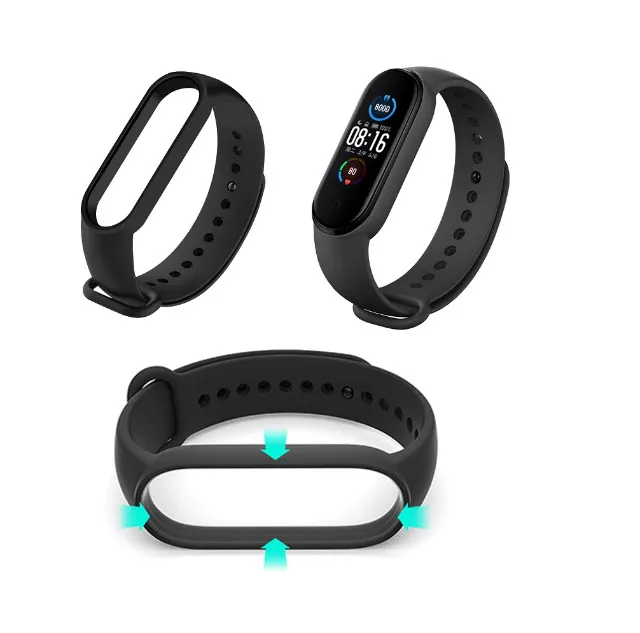 Pulseira Preta Avulsa para Xiaomi Mi Band 5 e 6