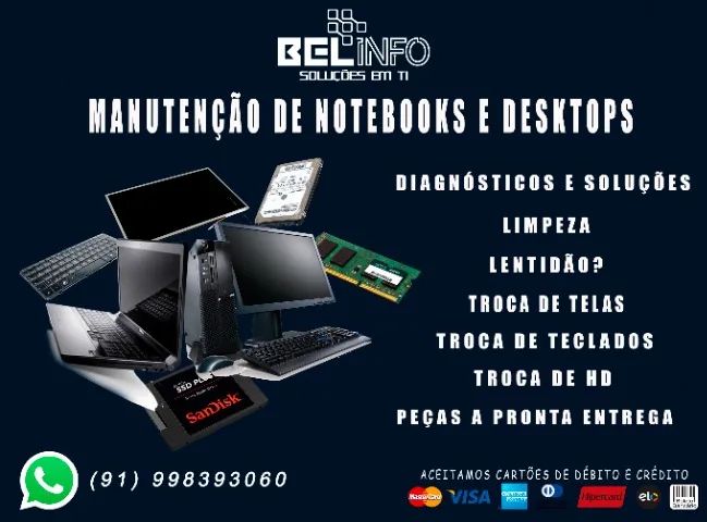 Manutenção de Notebook e Computadores (Desktop | Técnico em Informática Belém Pará - Foto 2