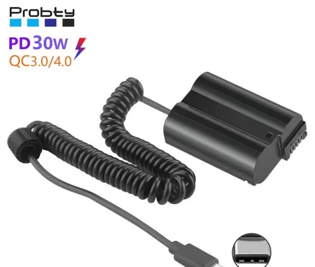 Bateria Fake En-El15C Dummy para Câmeras Nikon D7500 D7100 D7200 Z5 Z6 Z7 D800 D610 D700