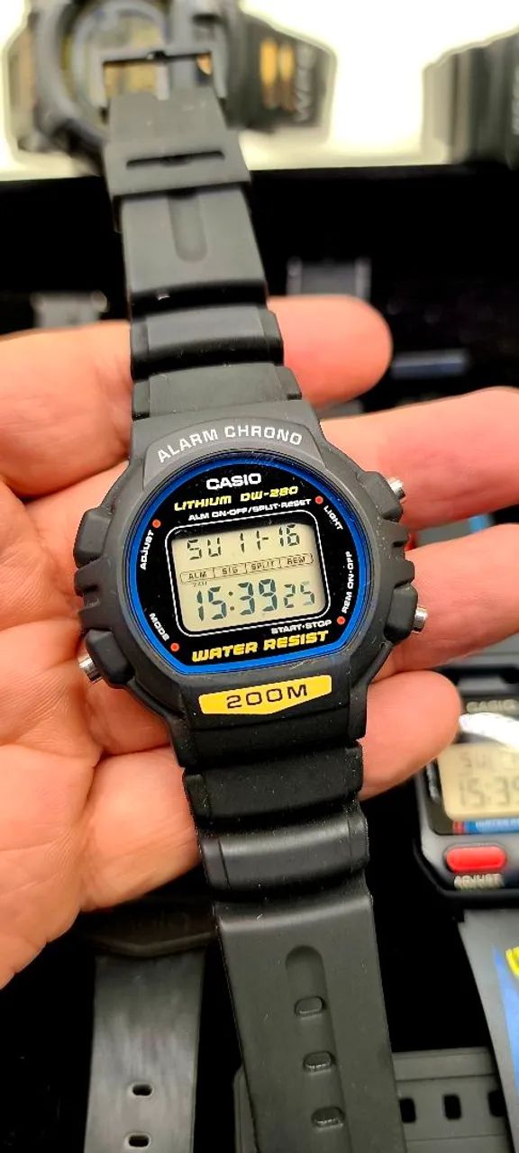 Relógio Casio DW-280 200M Módulo 1000 de 1992 Japan Muito Bonito