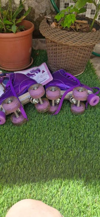 Patins Roller Infantil Lilás n°30