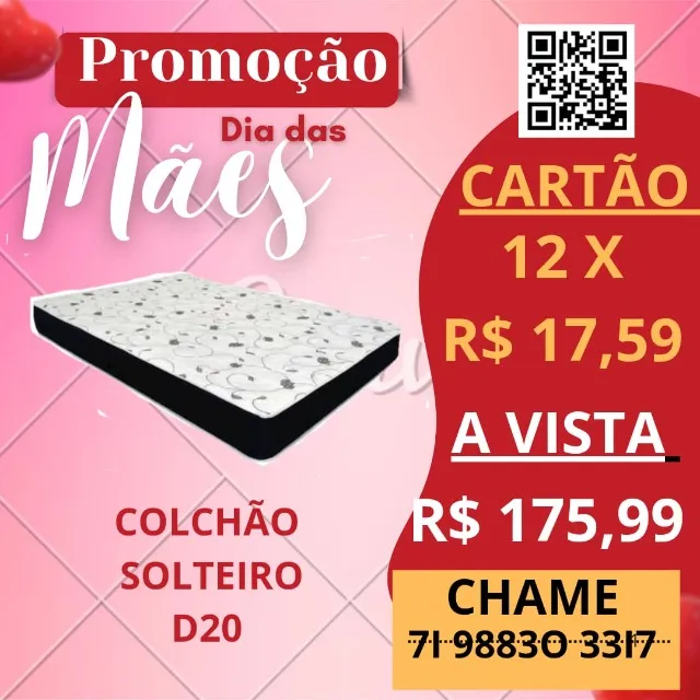 Colchão Solteiro D20/ Entrego Hoje/ Sortidas Opções de móveis / Pague ao motorista na entr