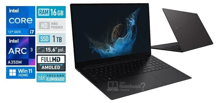 Notebook Samsung Galaxy Book 2 Pro