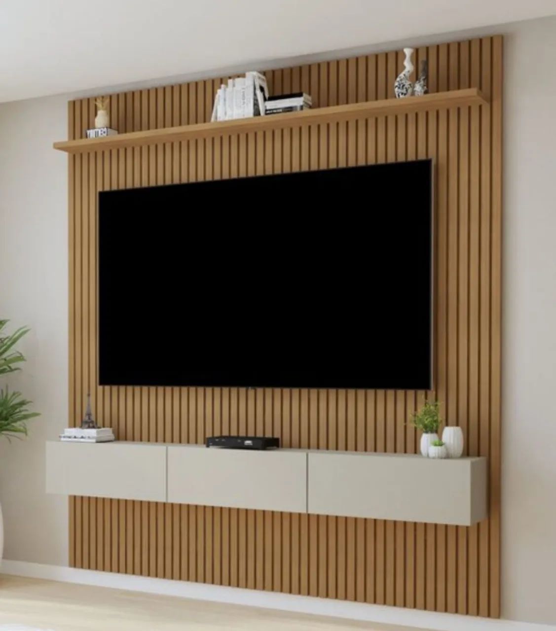 Painel Ripado para tv Grande 