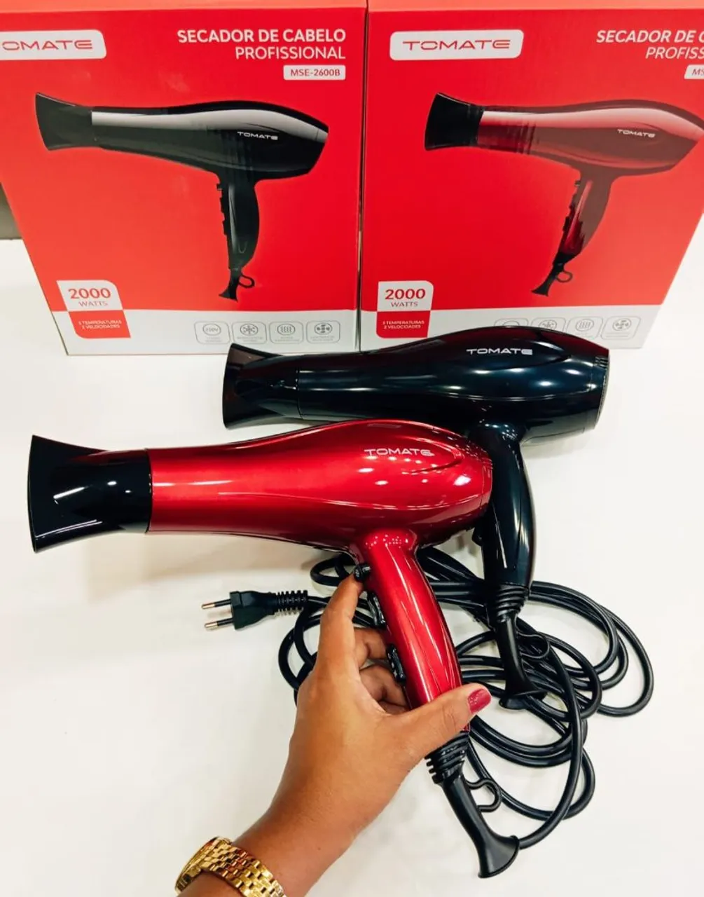Secador de Cabelo Profissional Tomate 2000W