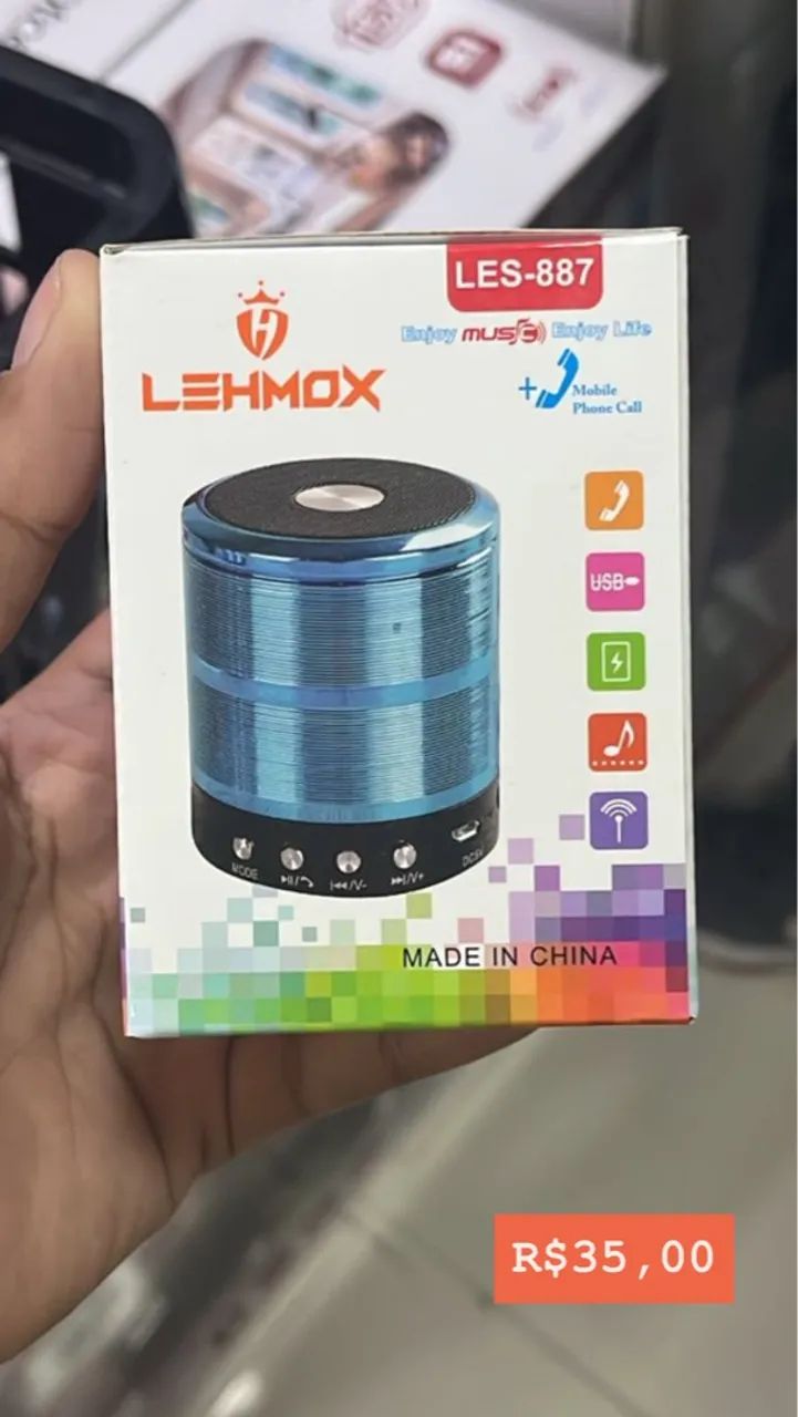 Caixa de Som Bluetooth LES-887 LEHMOX