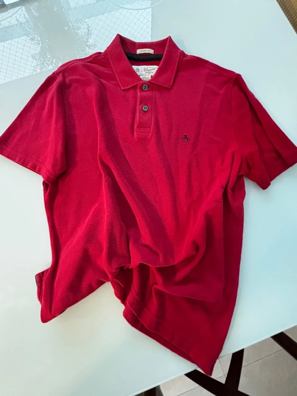 Camisa Polo Vermelha Penguin - Foto 2