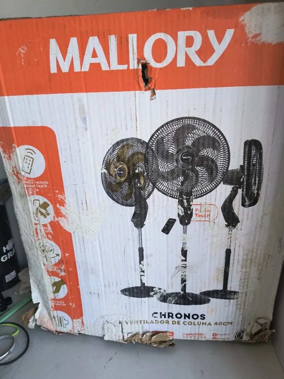 Ventilador de Coluna Mallory 40cm Chronos Controle Remoto 127v