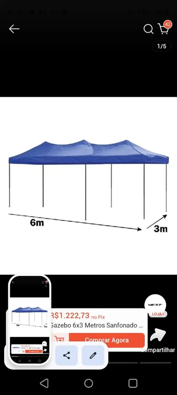 Vendo tenda nunca usada 