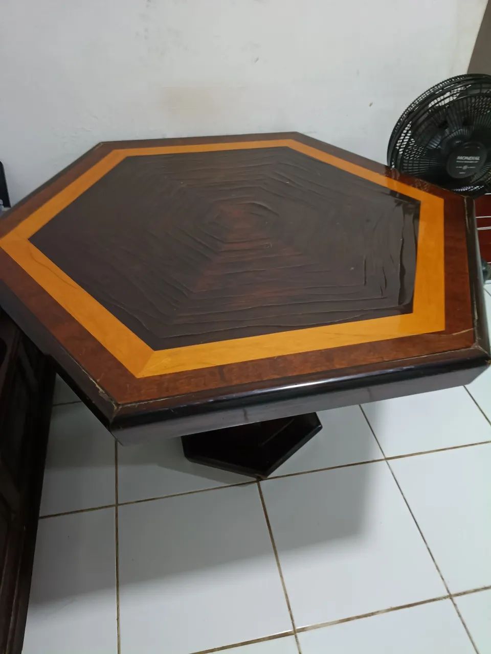 Mesa mogno hexagonal  - Foto 4