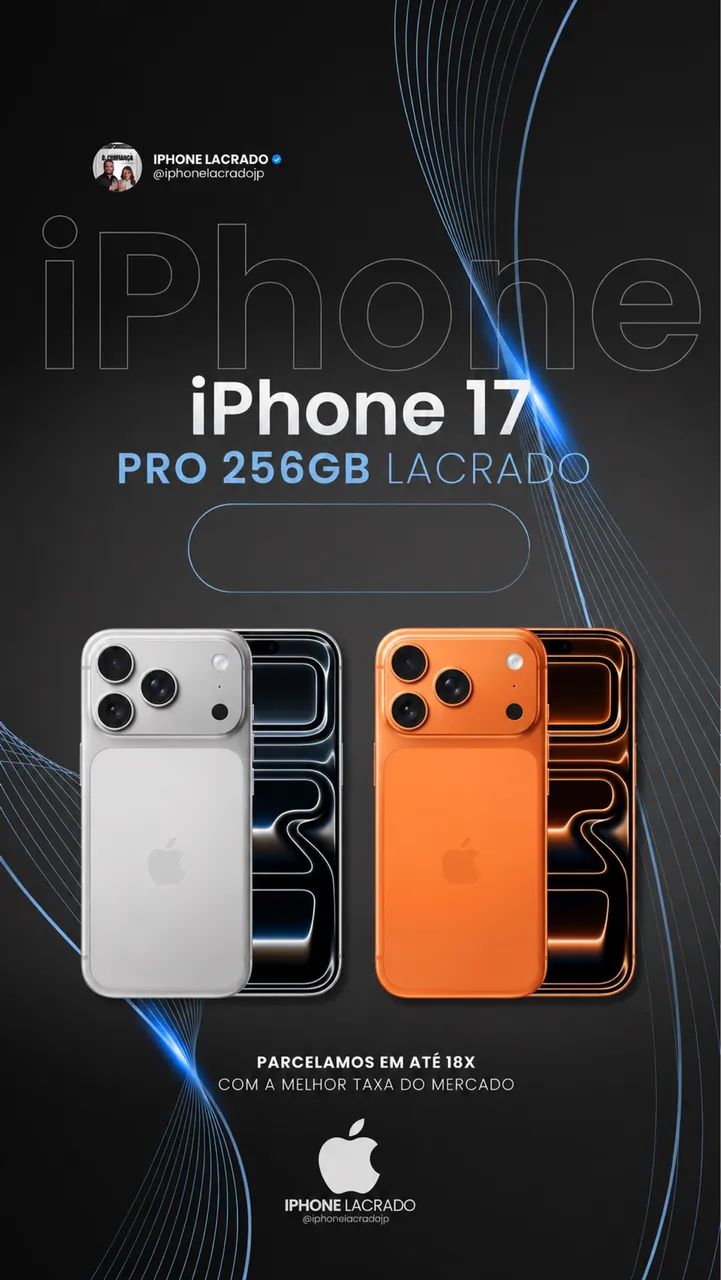 17 Pro 256GB lacrado! Silver