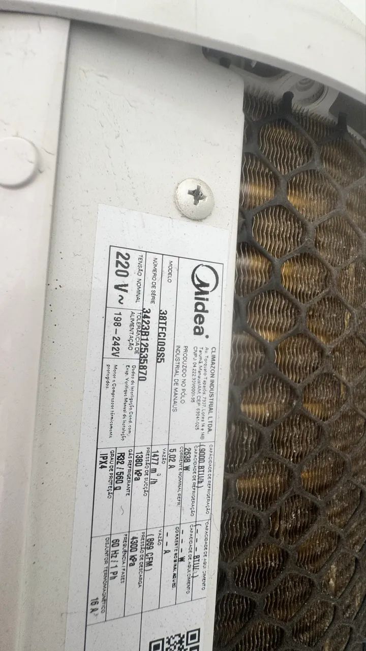 Ar condicionado split midea 9000 btus