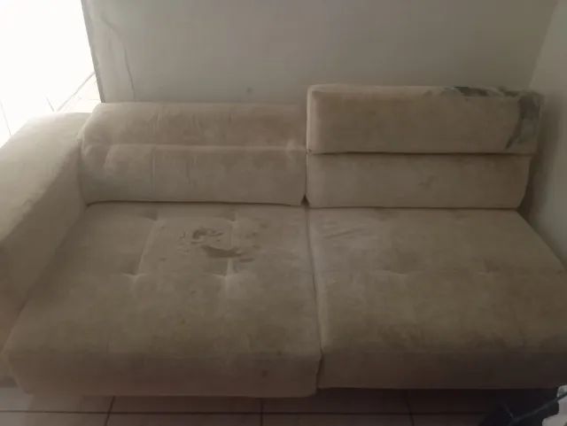 Sofá retrátil em L, que vira cama