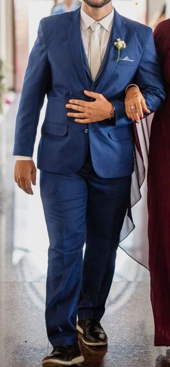 Terno completo azul marinho ( Blazer e Calça) - Foto 3