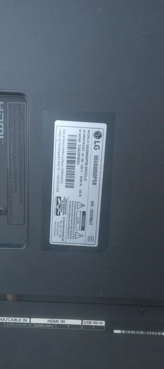Peça de tv Samsung 55