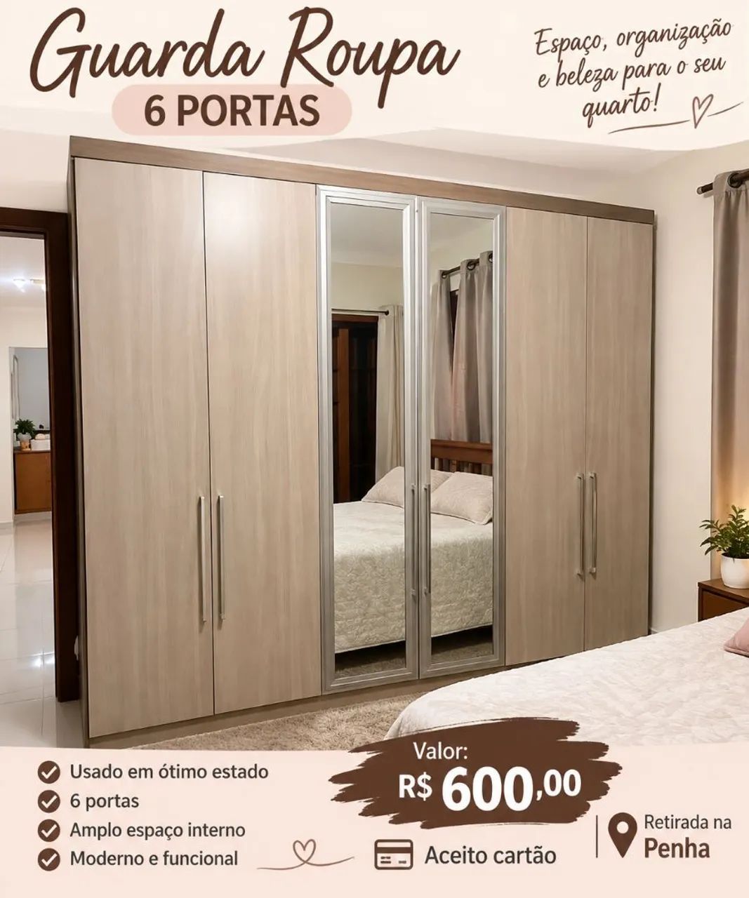 Guarda roupa 6 portas