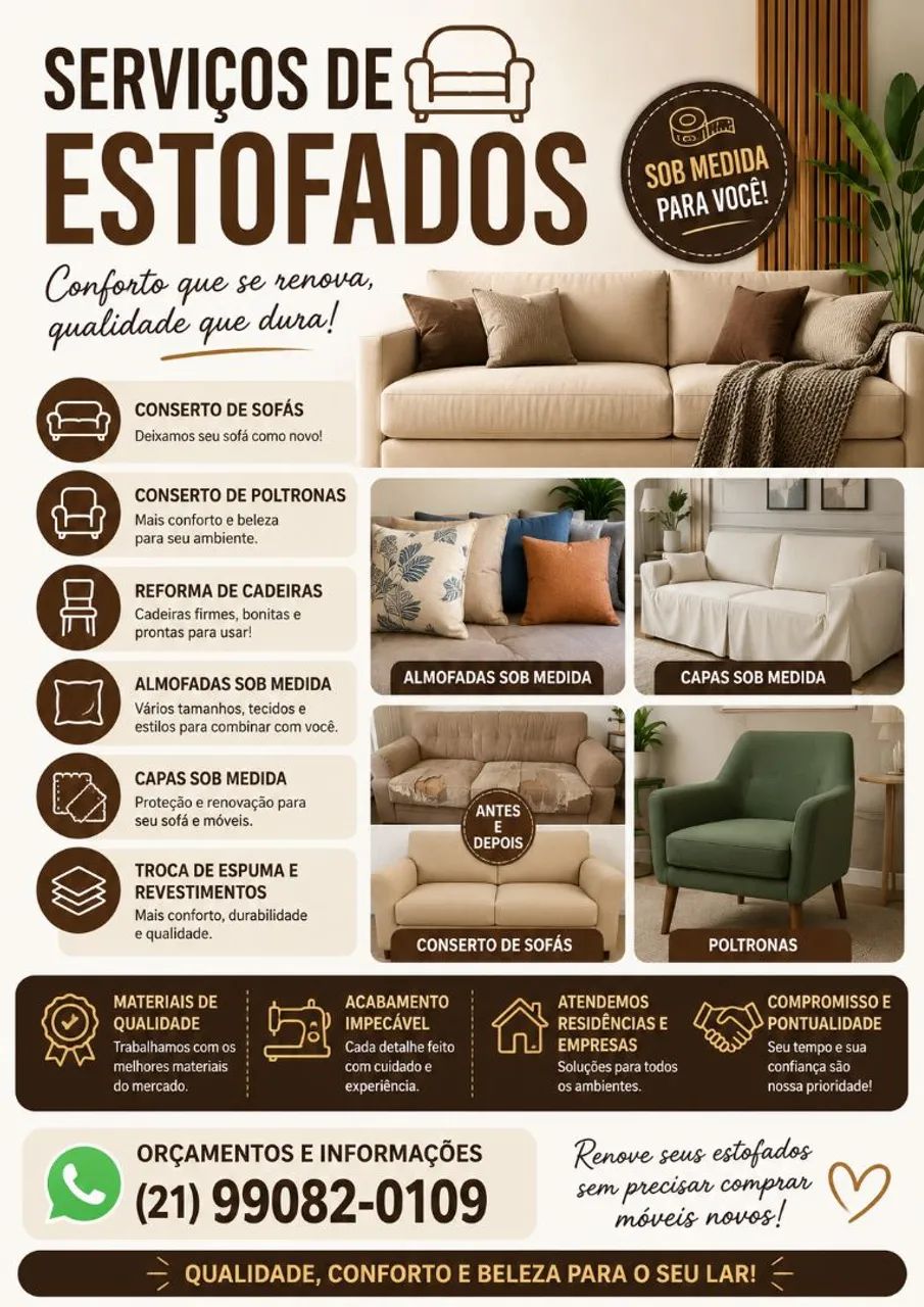 Reformas de estofados em geral! 