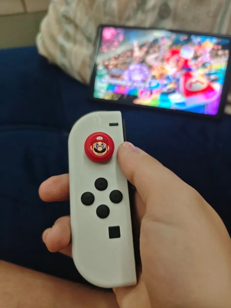Nintendo Switch OLED desbloqueado com película case e proteção para analógico  - Foto 4