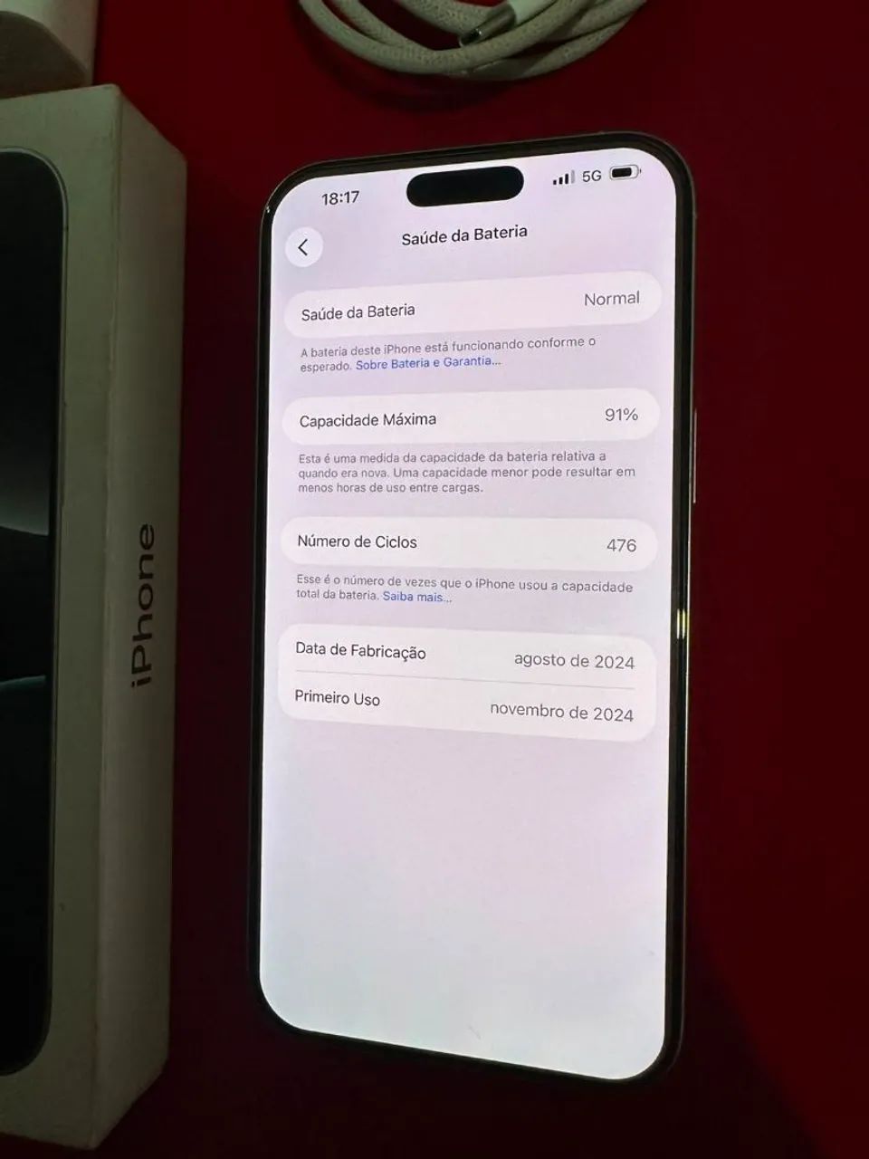 16 pro Max 512GB Branco  - Foto 5