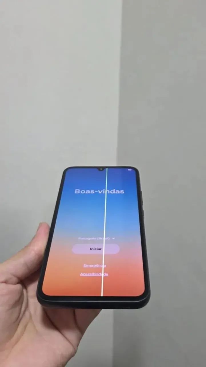 Samsung Galaxy A34 linha na tela