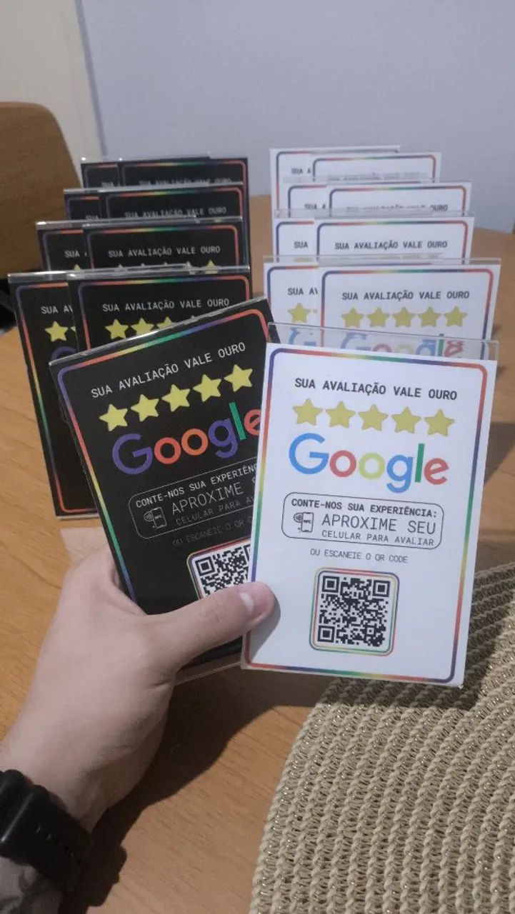 ?PLACA DE AVALIAÇÃO GOOGLE | NFC + QR CODE?