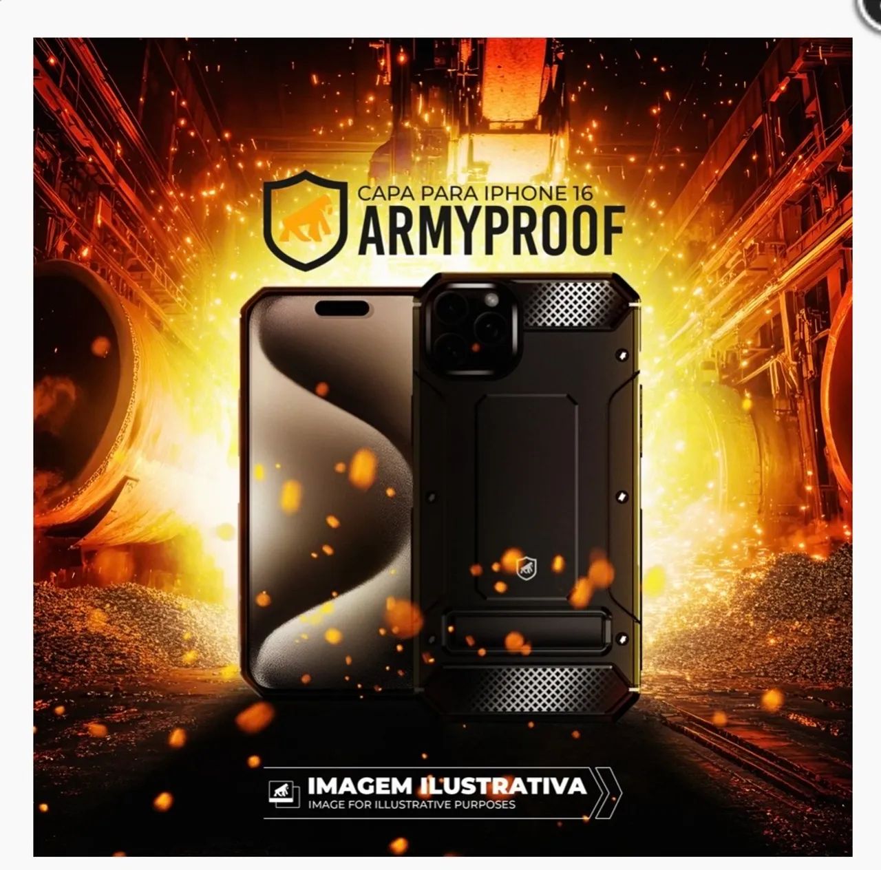 Capa para iPhone 16 - ArmyProof - Gshield