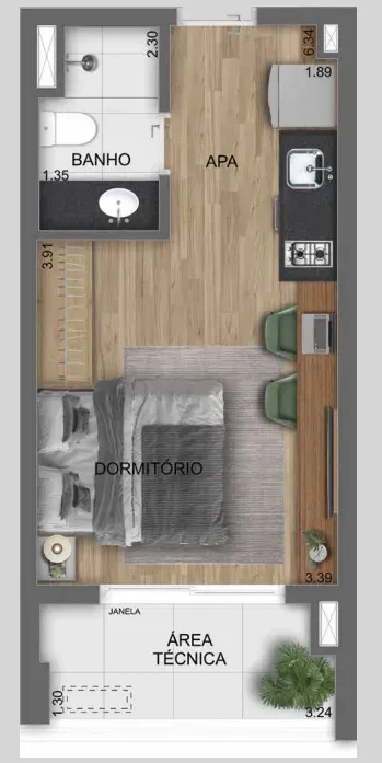 PLANTA 30m²