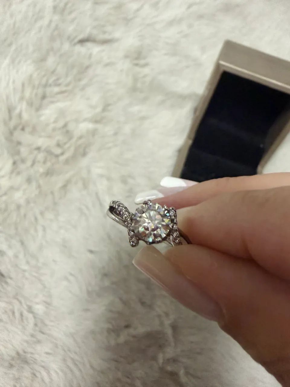 Anel de prata com moissanite tamanho 15 - Foto 3