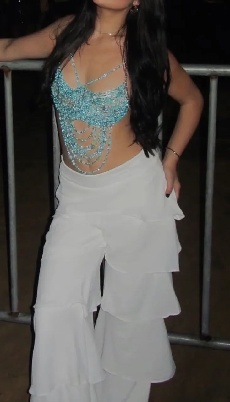 Top miçangas tamanho P ou M