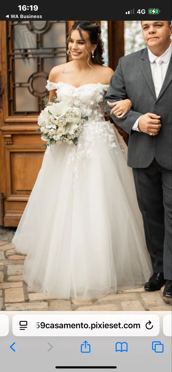 Vestido de noiva lindíssimo e romântico  - Foto 2