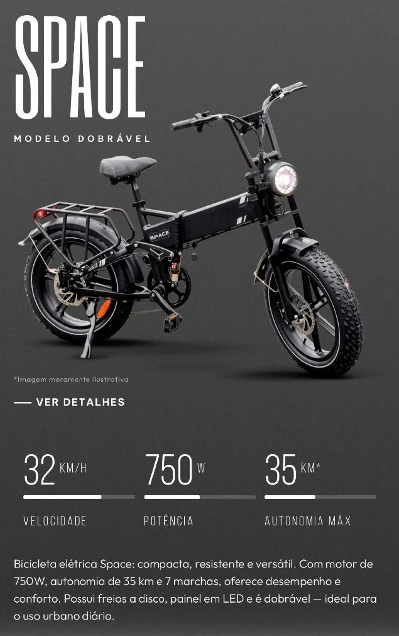 Bicicleta Elétrica Space 