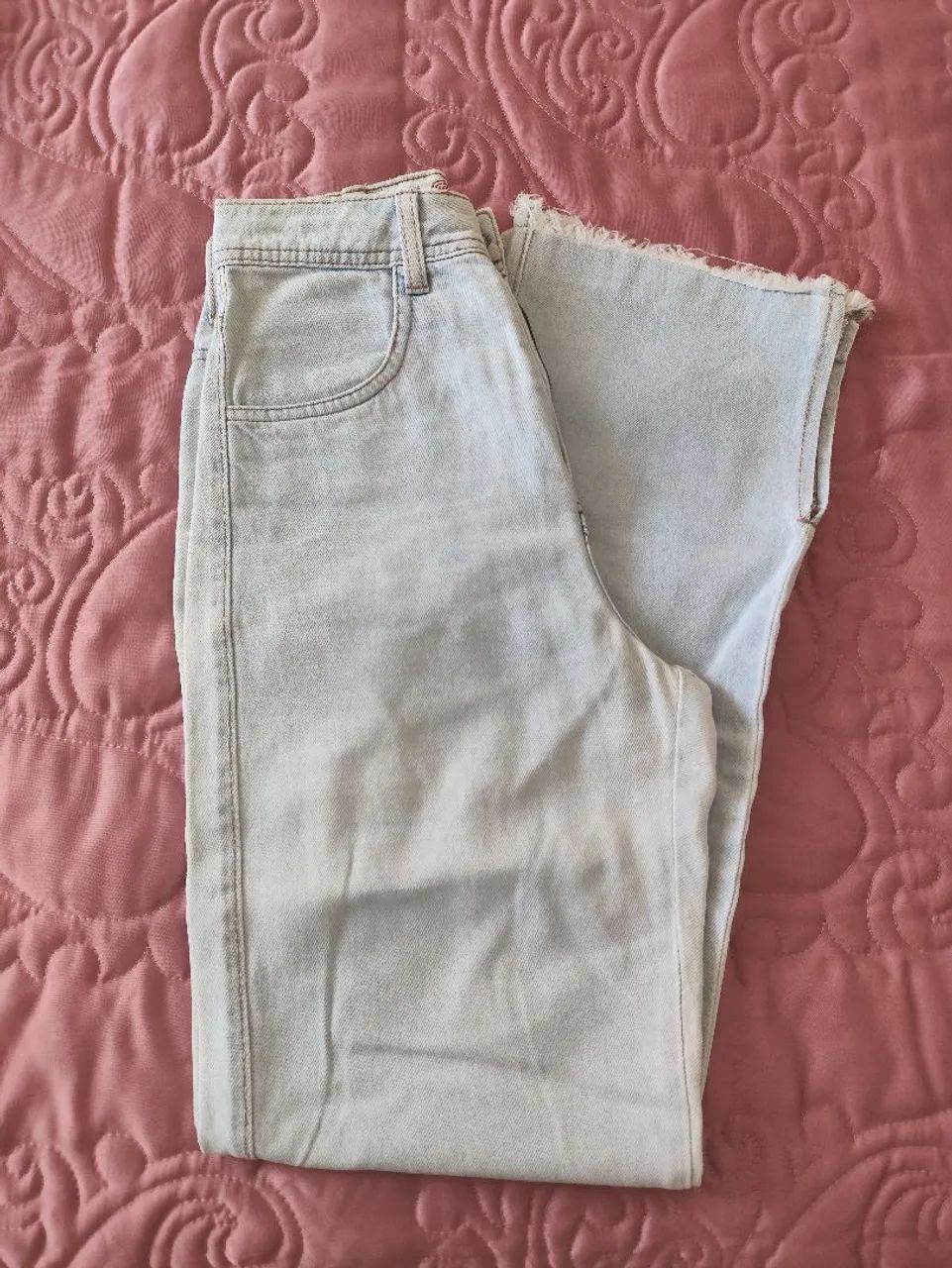Calça jeans wide leg clara 36 