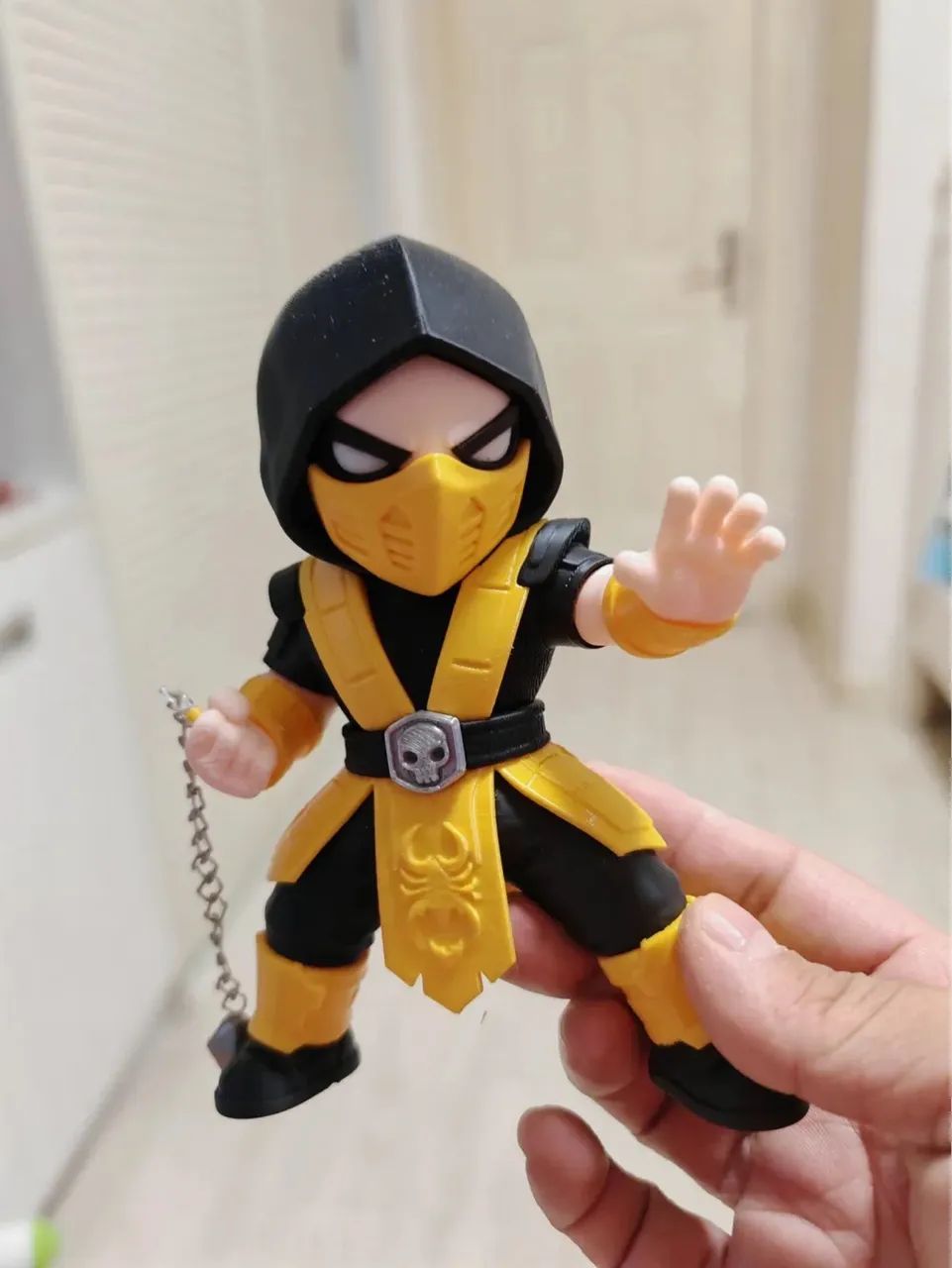 Action Figure Scorpion Mortal Kombat Chibi (Com Corrente e Kunai) - Foto 2