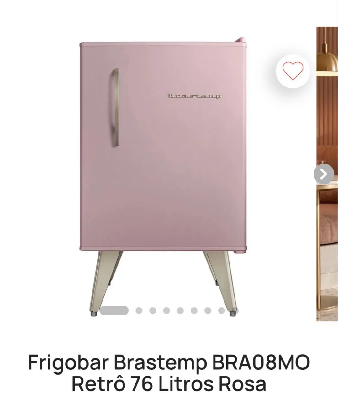 Frigobar Rosa novo na caixa com nota fiscal 