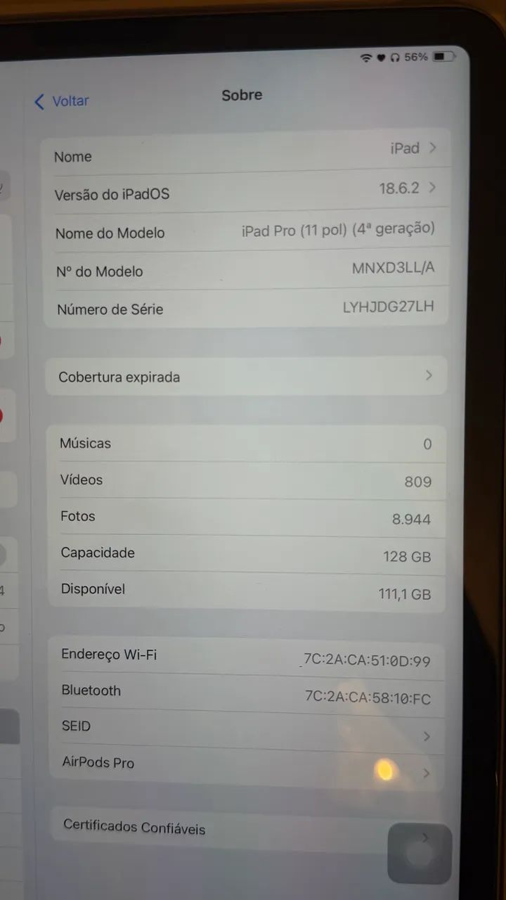iPad Pro M2 11" (4ª Ger) Impecável , Estado de Novo + Caixa e Acessórios Originais - Foto 3
