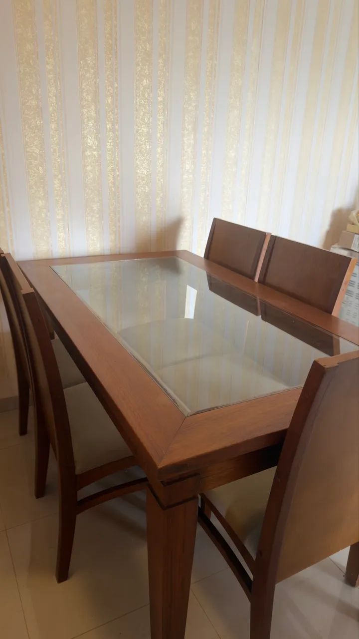 Jogo de mesa de jantar 6 cadeiras  - Foto 2