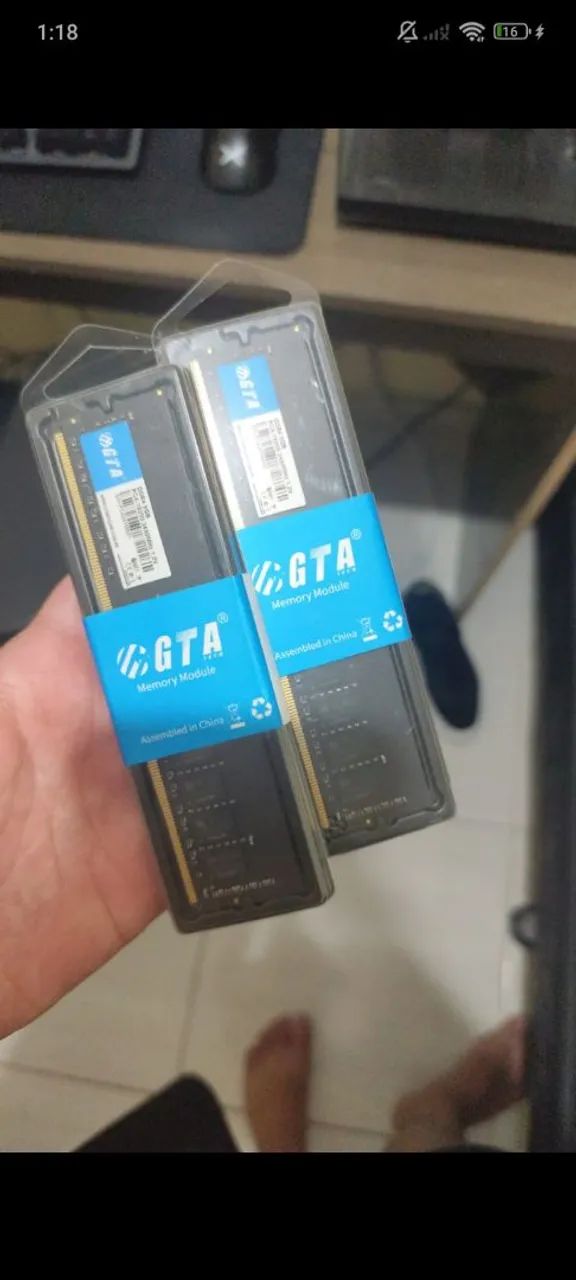 Memória ram 2x8 ddr4 