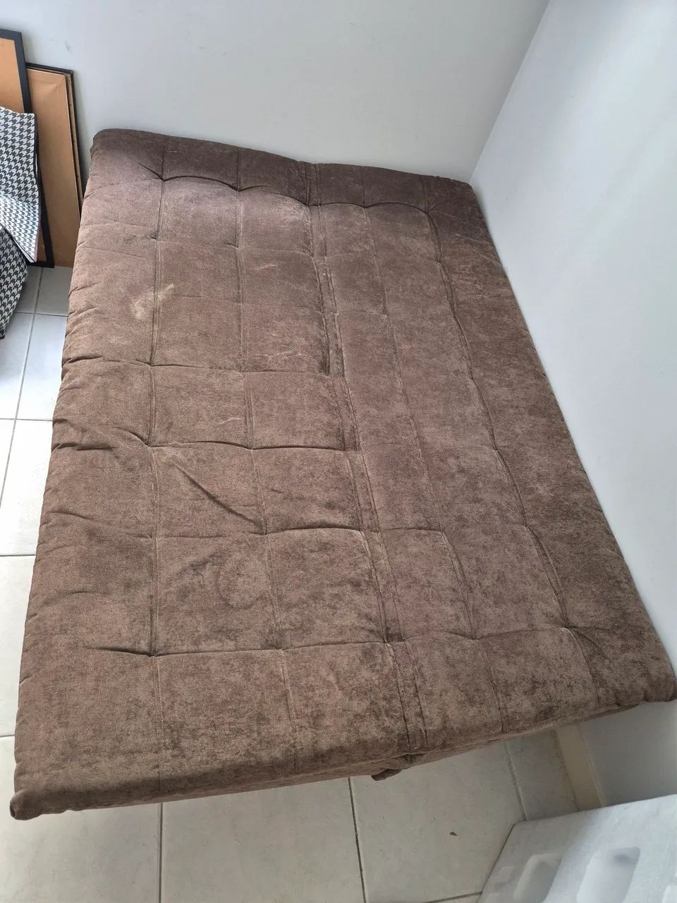 Sofá marrom 2 lugares (sofá-cama casal) - Foto 4
