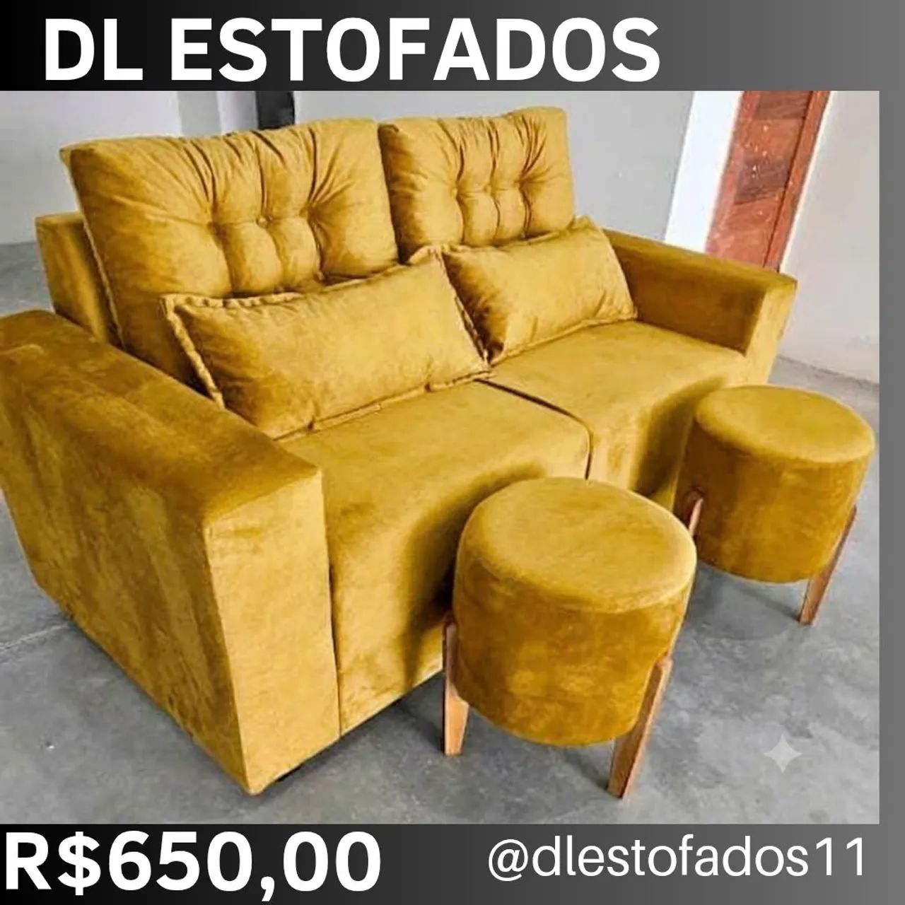 Aalindos sofás de diferentes cores com puffs de luxo ? - Foto 2