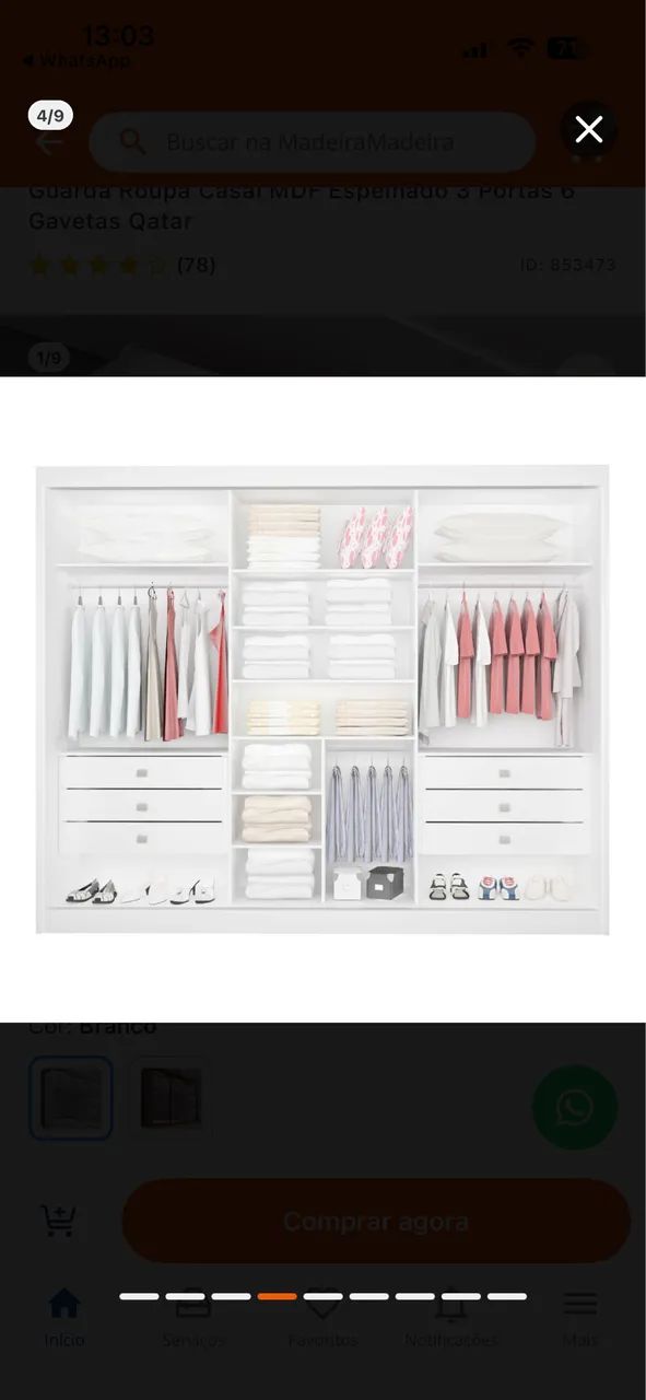 Guarda roupa de casal 