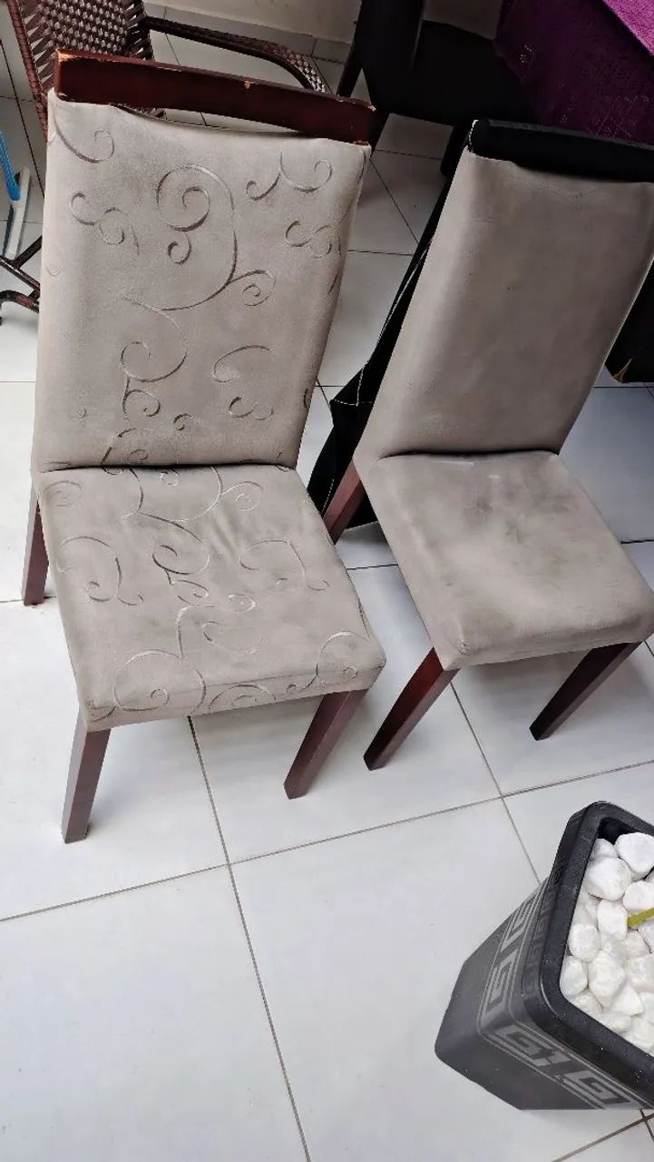 Mesa retangular 6 cadeiras com vidro - Foto 4
