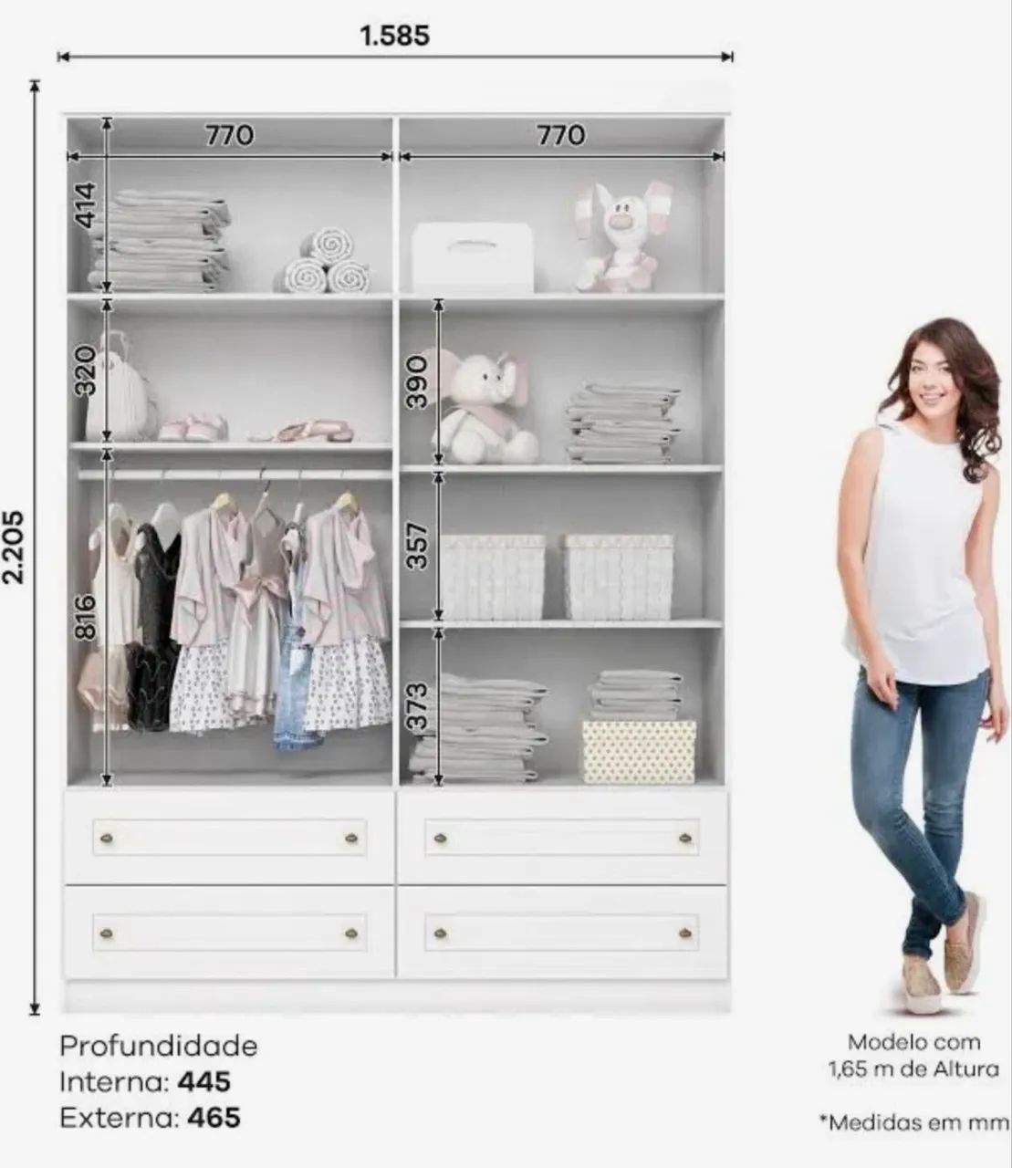 Guarda roupa de solteiro hein - Foto 4