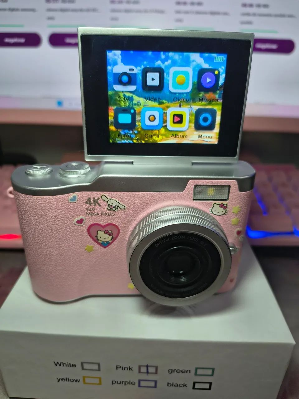 Câmera digital rosa fofa - Foto 2