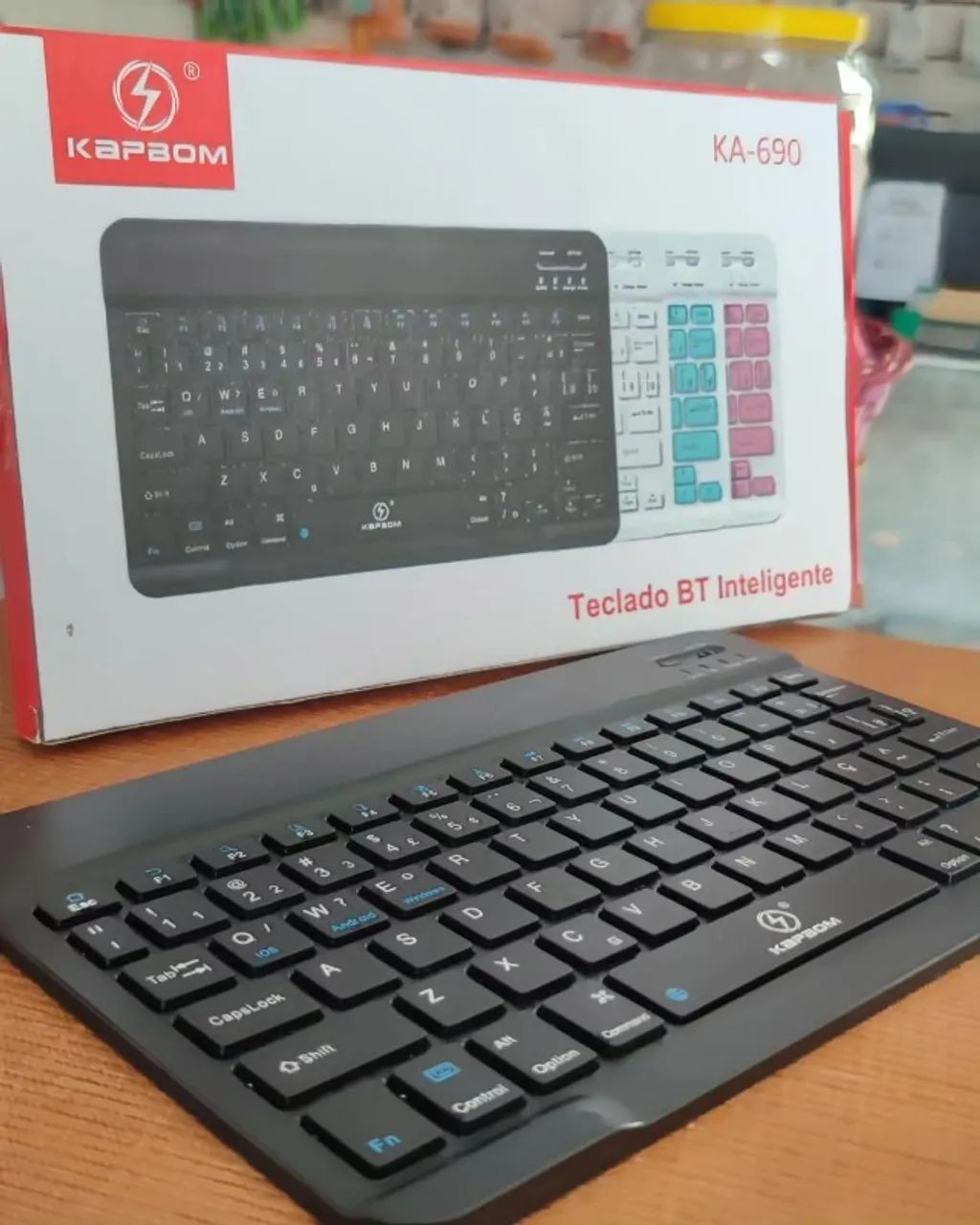 Teclado com Mouse Sem Fio Portatil Bluetooth - Entrega Grátis