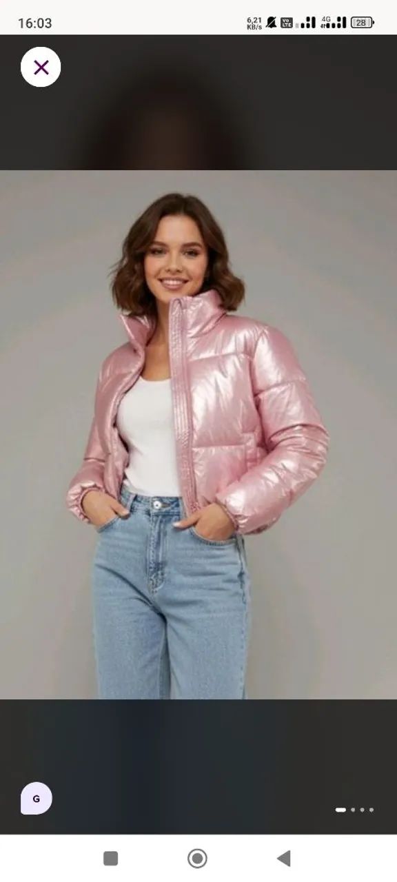 Jaqueta puffer rosa - Foto 2