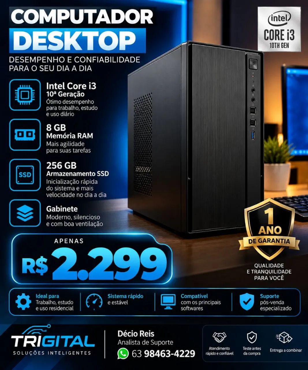 Computador Core i3 