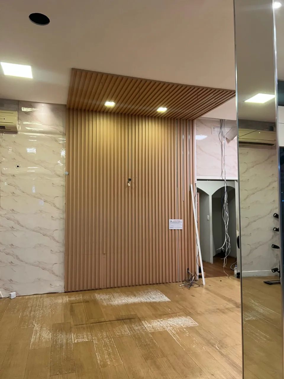 Painel ripado de madeira mdf 